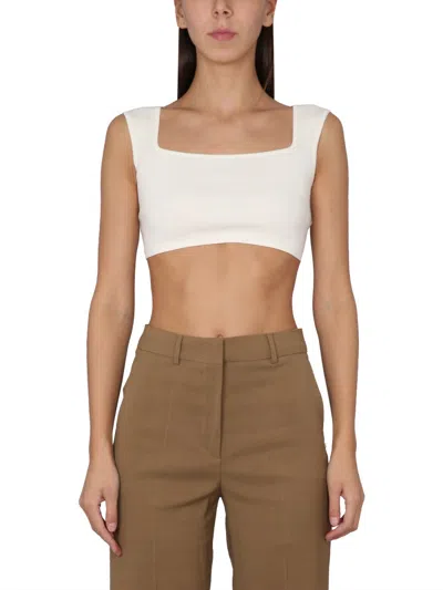 Max Mara Crop Top Lightning In White
