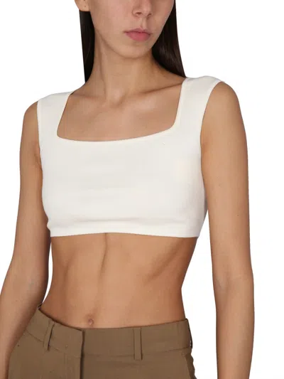 Max Mara Crop Top Lightning In White