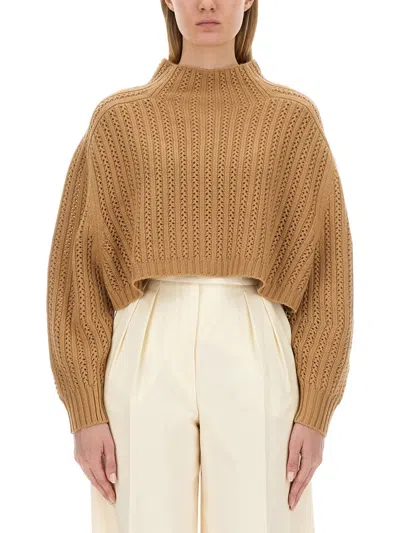 Max Mara Hodeida Wool And Cashmere Sweater In Cream