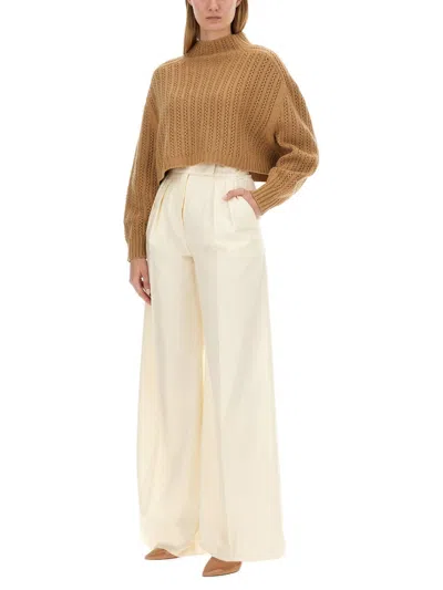 Max Mara Hodeida Wool And Cashmere Sweater In Cream