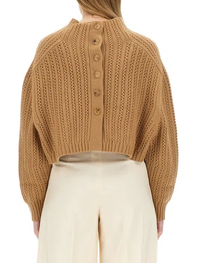 Max Mara Hodeida Wool And Cashmere Sweater In Cream