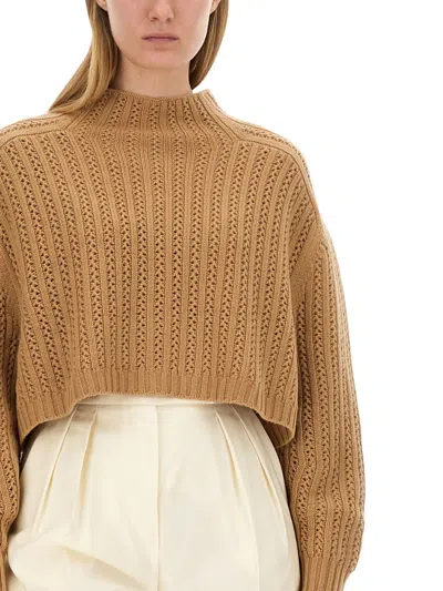 Max Mara Hodeida Wool And Cashmere Sweater In Cream