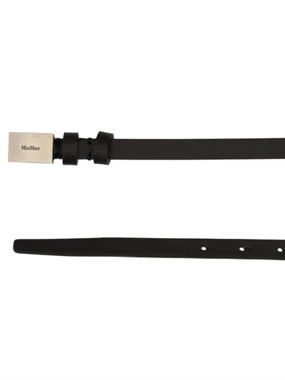 Max Mara Women's Leather Belt In Black