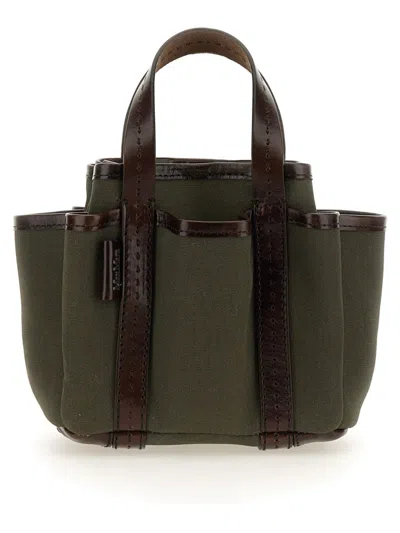 Max Mara Canvas Xs Cabas Tote In Green