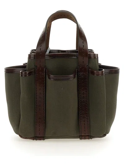 Max Mara Canvas Xs Cabas Tote In Green