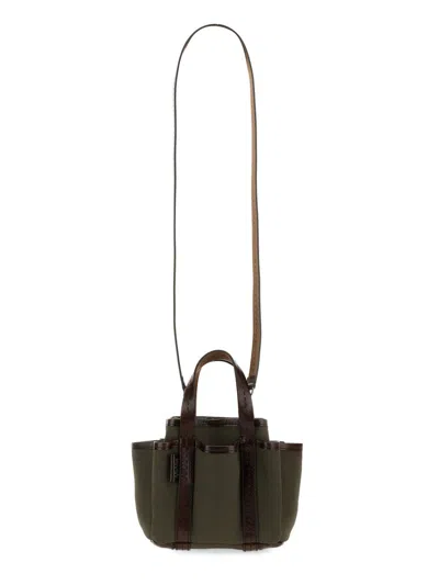 Max Mara Canvas Xs Cabas Tote In Green