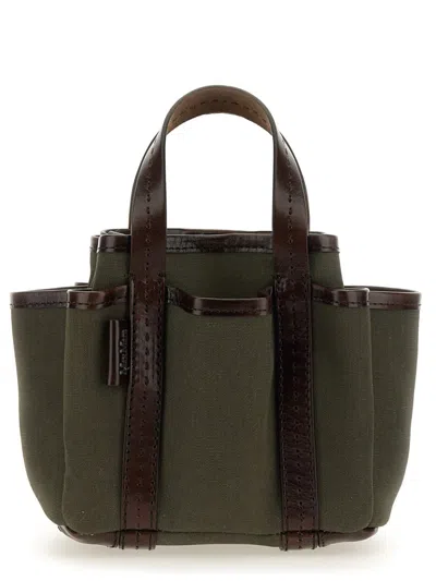 Max Mara Canvas Xs Cabas Tote In Green
