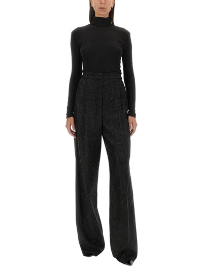 Max Mara Women Navigli Viscose Blend Trouser With Sequins In Black