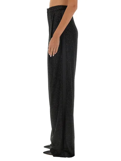 Max Mara Women Navigli Viscose Blend Trouser With Sequins In Black