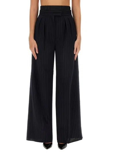 Max Mara Womens Ultramarine Osol Wide-leg Ribbed Stretch-wool Trousers In Blue