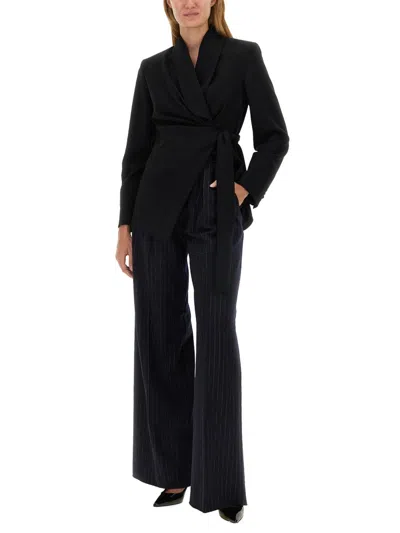 Max Mara Womens Ultramarine Osol Wide-leg Ribbed Stretch-wool Trousers In Blue