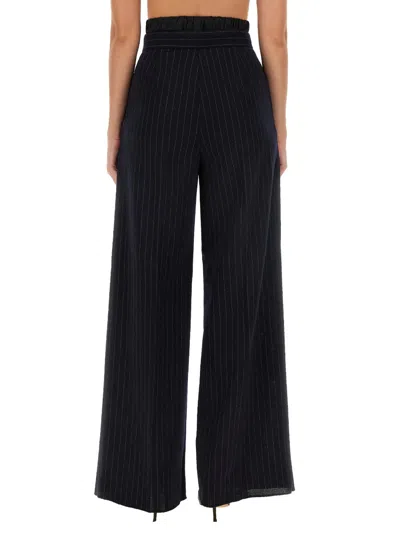 Max Mara Womens Ultramarine Osol Wide-leg Ribbed Stretch-wool Trousers In Blue