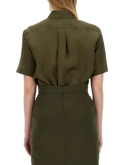 Max Mara Buttoned Short-sleeved Shirt In Multicolor