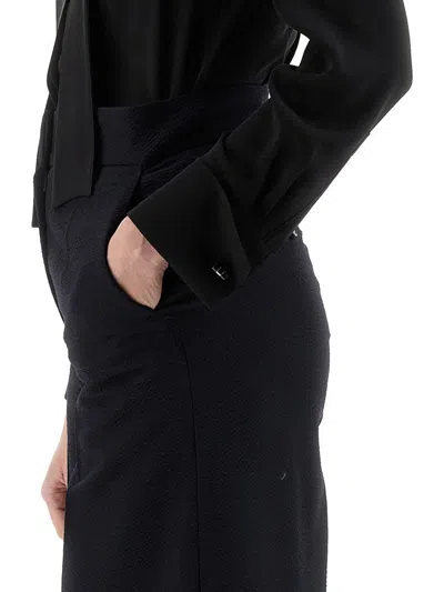 Max Mara Women's Shirt With Bow In Black