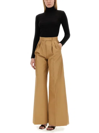 Max Mara Wide Leg Pants In Cream