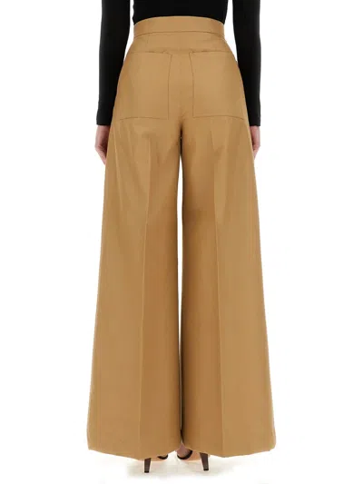 Max Mara Wide Leg Pants In Cream