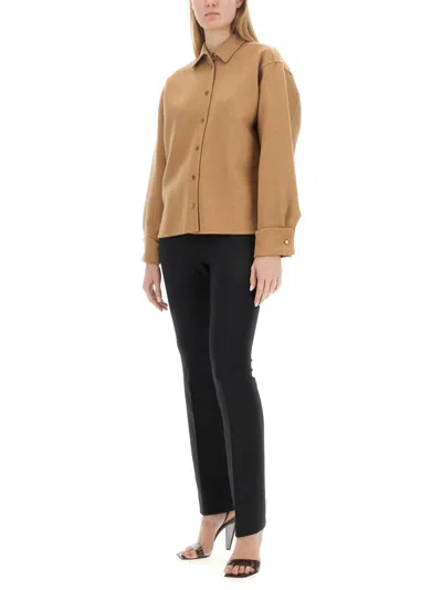 Max Mara Women Wool Shirt In Cream