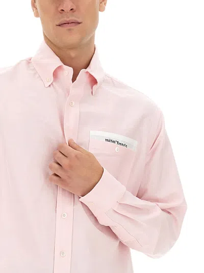 Palm Angels Sartorial Tape Pocket Shirt In Pink