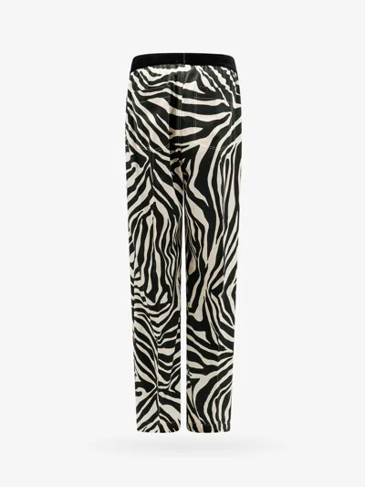 Tom Ford Zebra-print Silk-blend Satin Straight-leg Pants In Black