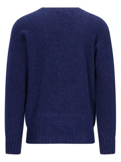 Howlin' Boxy Space Knit Crewneck Sweater Storm In Blue