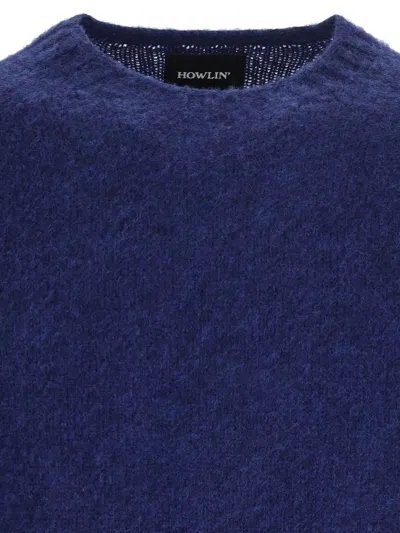 Howlin' Boxy Space Knit Crewneck Sweater Storm In Blue