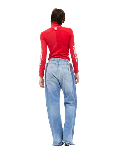 Prototypes Patchwork Jeans In Blue