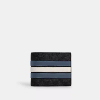 Coach Outlet 3 In 1 Wallet In Signature Canvas With Varsity Stripe In Multi