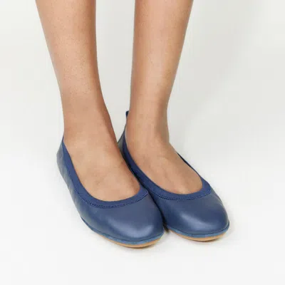 Yosi Samra Samara Foldable Ballet Flat In Blue