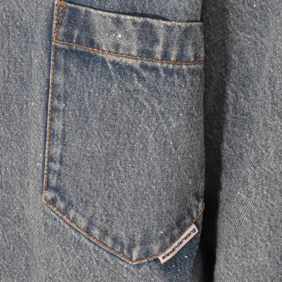 Alexander Wang Vintage Light Indigo Denim Jeans Shirt In Vintage Light Indigo