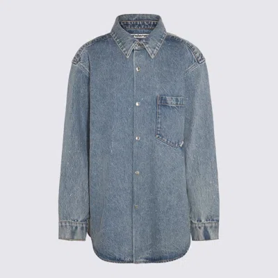 Alexander Wang Vintage Light Indigo Denim Jeans Shirt In Vintage Light Indigo