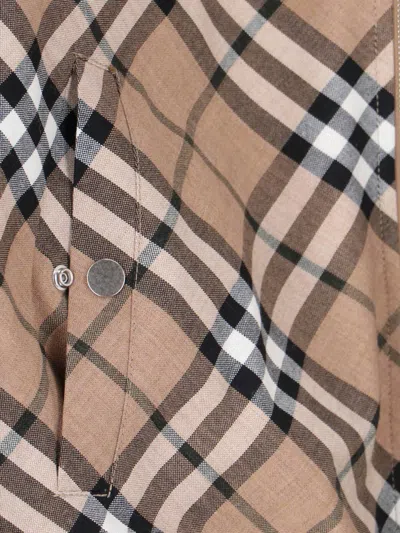 Burberry Mens Linden Ip Check Check-pattern Relaxed-fit Wool-blend Bomber Jacket In Beige