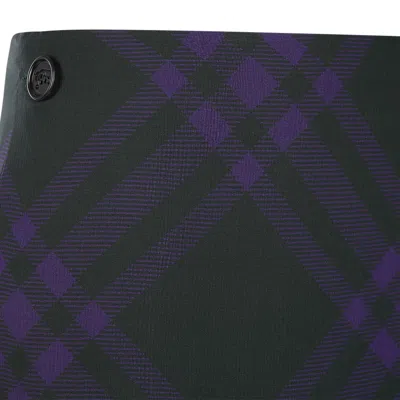 Burberry Check Print Kilt With Belted Detail In Deep Royal Ip Check