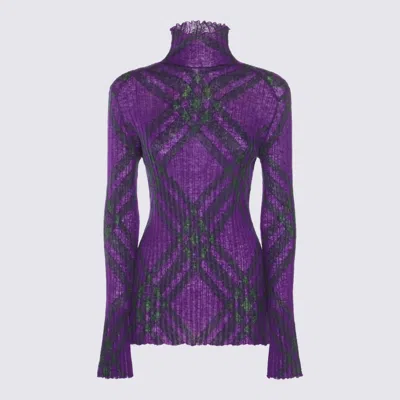 Burberry Sweaters In Royal Ip Check