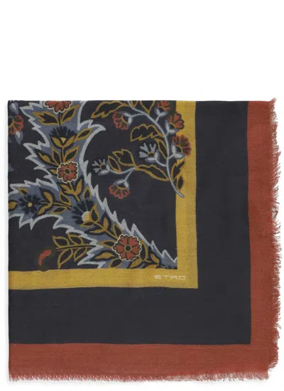 Etro Multicolor Shawl With Paisley Print In Multicolour