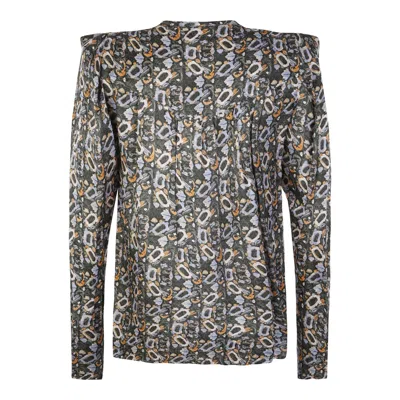 Isabel Marant Lensy Top In Viscose Blend In Black