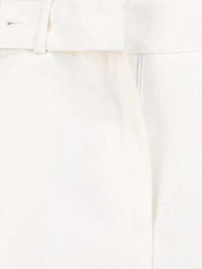 Kiton Straight Trousers With Belt Loops And Pockets In White