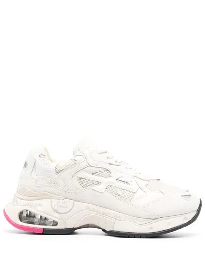 Premiata Panelled-mesh Low-top Sneakers In Multicolor