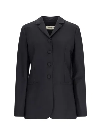 Rohe Róhe Róhe Single-breasted Blazer In Black In Black