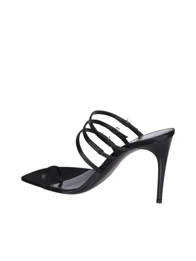 Saint Laurent Jerry 95mm Satin Mules In Black