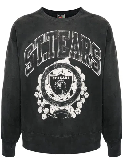 ©saint M×××××× Saint M×××××× Logo Cotton Sweatshirt In Black