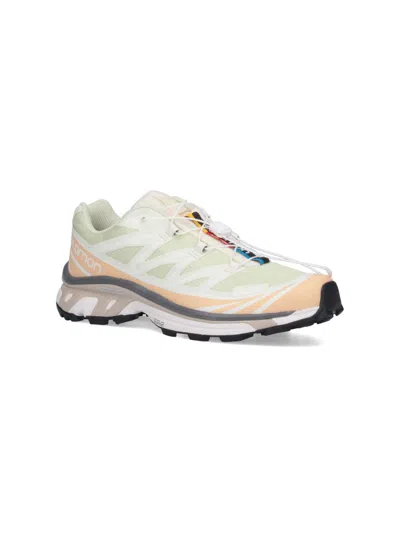 Salomon Xt-6 Rubber-trimmed Mesh Sneakers In Green