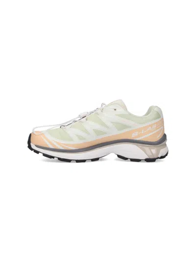 Salomon Xt-6 Rubber-trimmed Mesh Sneakers In Green
