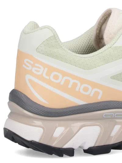 Salomon Xt-6 Rubber-trimmed Mesh Sneakers In Green