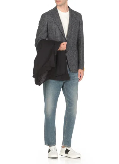 Tagliatore Wool And Cashmere Jacket In Blue