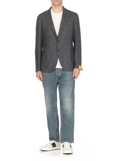Tagliatore Wool And Cashmere Jacket In Blue