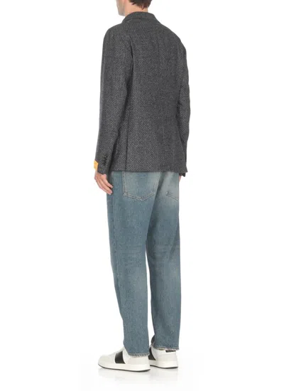 Tagliatore Wool And Cashmere Jacket In Blue