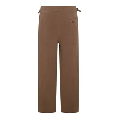 Vivienne Westwood Brown Linen Bertram Tailored Pants In Brown