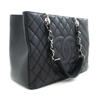 Pre-owned Chanel Grand Shopping Black Leather Tote Bag ()