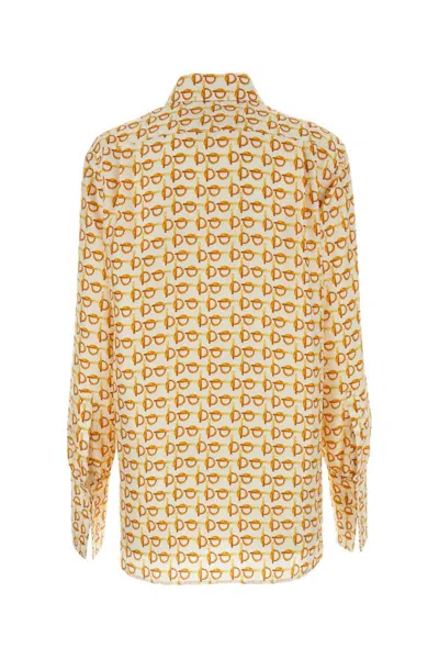 Burberry B-closure Print Silk Poplin Shirt In Printed