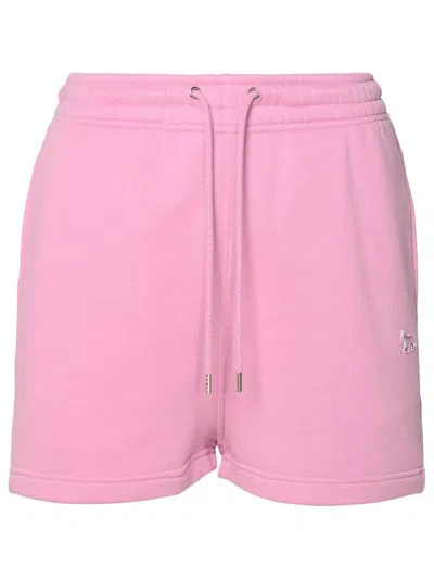 Shop Maison Kitsuné Pink Cotton Shorts